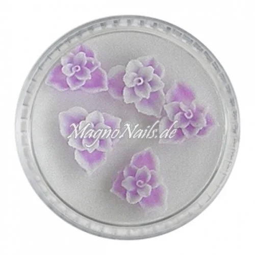 3D Einlegemotive - Gummi Soft Blumen lavendel
