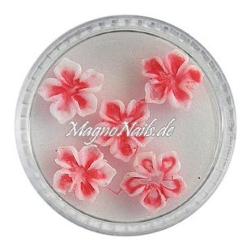 3D Einlegemotive - Gummi Soft Blumen rot