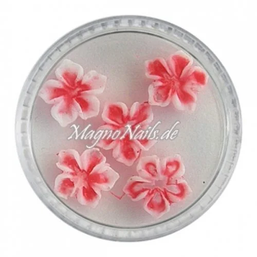 3D Einlegemotive - Gummi Soft Blumen rot