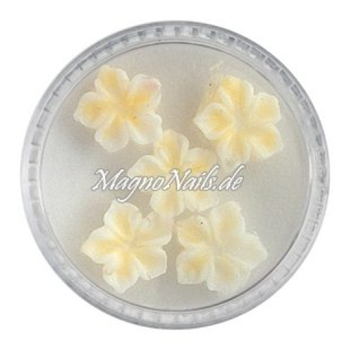 3D Einlegemotive - Gummi Soft Blumen natur