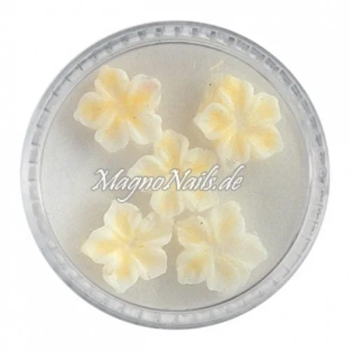 3D Einlegemotive - Gummi Soft Blumen natur