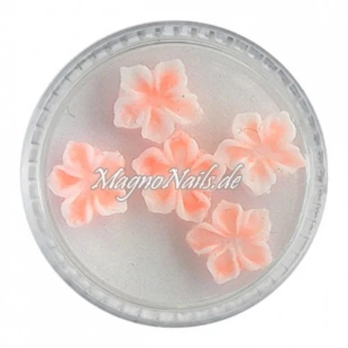 3D Einlegemotive - Gummi Soft Blumen neonrosa