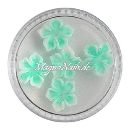 3D Einlegemotive - Gummi Soft Blumen pastellgrün