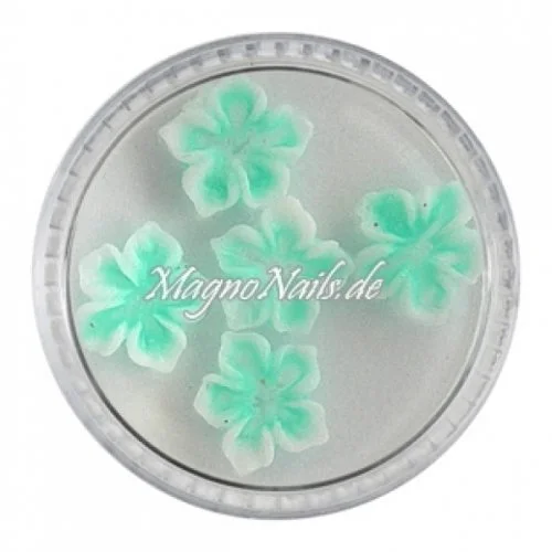 3D Einlegemotive - Gummi Soft Blumen pastellgrün