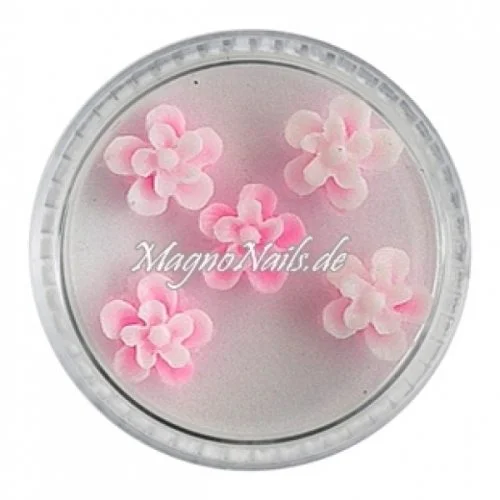 3D Einlegemotive - Gummi Soft Blumen neonpink