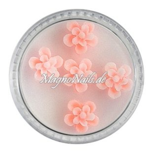 3D Einlegemotive - Gummi Soft Blumen neonorange