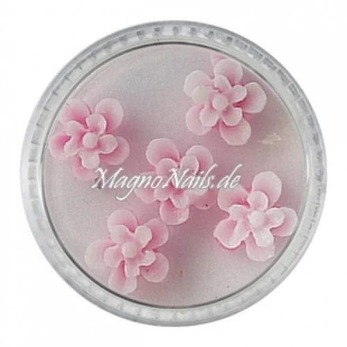 3D Einlegemotive - Gummi Soft Blumen pink