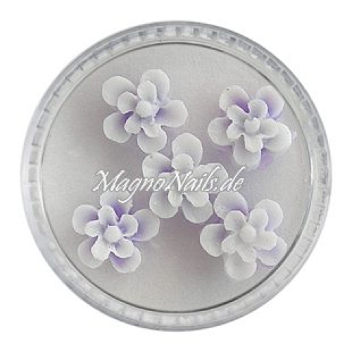 3D Einlegemotive - Gummi Soft Blumen flieder