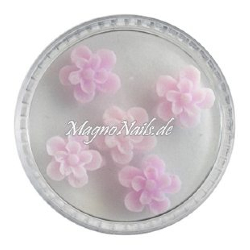 3D Einlegemotive - Gummi Soft Blumen zartrosa