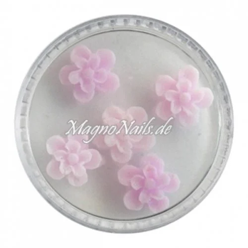 3D Einlegemotive - Gummi Soft Blumen zartrosa