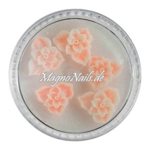 3D Einlegemotive - Gummi Soft Blumen neonorange