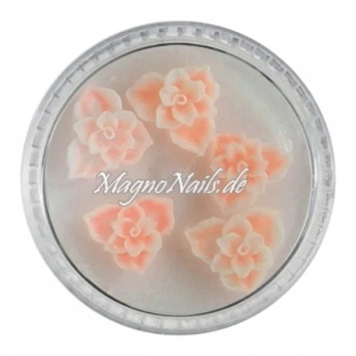 3D Einlegemotive - Gummi Soft Blumen neonorange