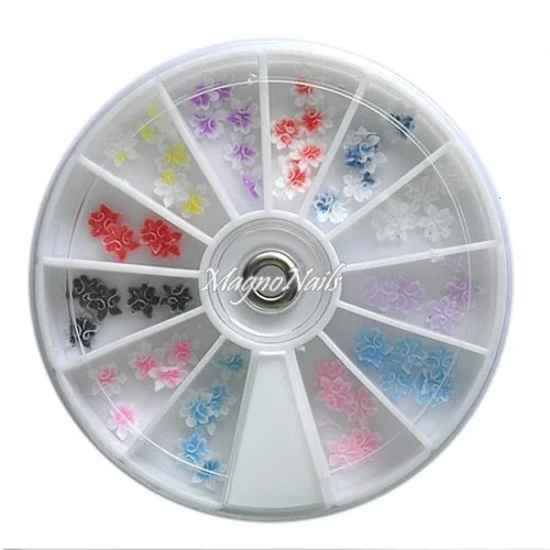 3D Einlegemotive - Gummi Soft Blumen in einer Rondell Blumen