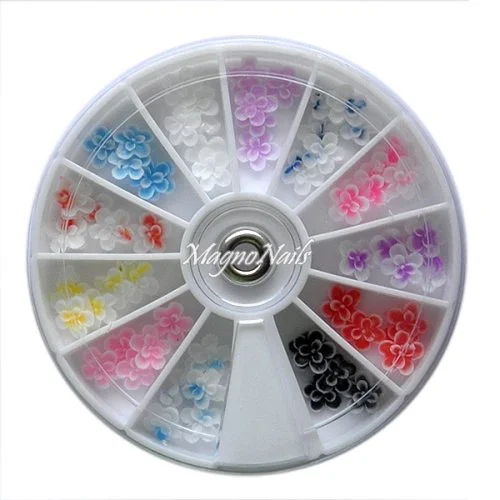 3D Einlegemotive - Gummi Soft Blumen in einer Rondell