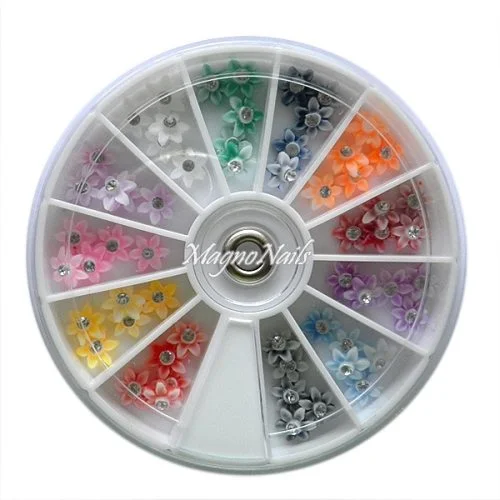 3D Einlegemotive - Gummi Soft Blumen in einer Rondell