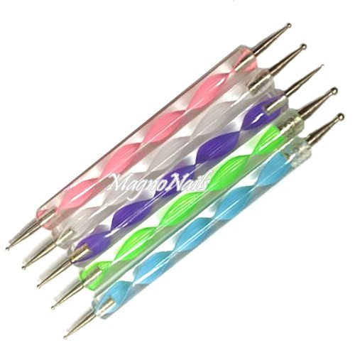 Preview: 5 x Nail Art Spot Swirl Dotting Tool