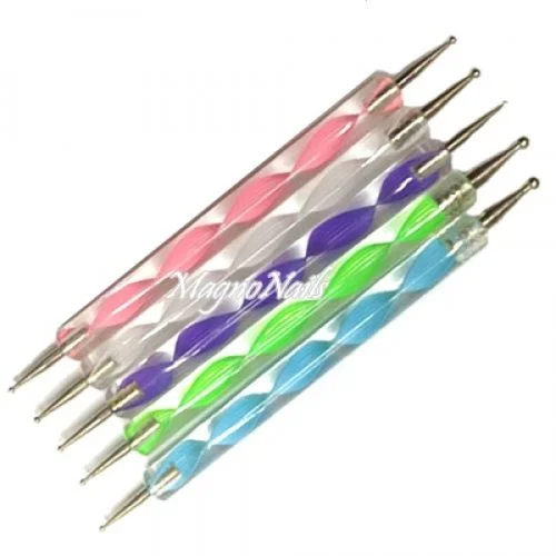5 x Nail Art Spot Swirl Dotting Tool