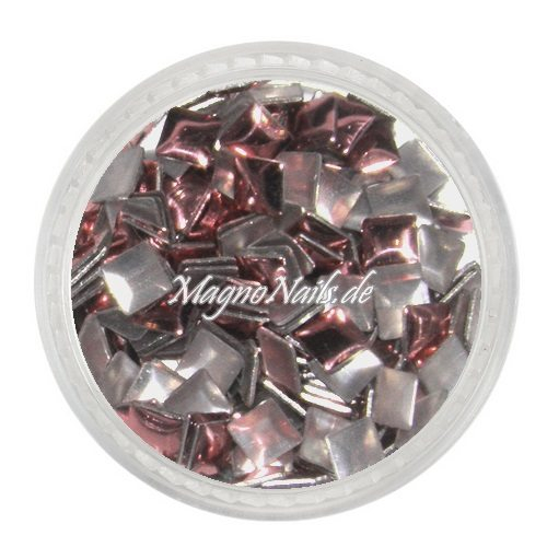 Einlegemotive - Mini Metall Plättchen - Quadratt braun Nail Nagelstudio Nägel Nailart Nail art