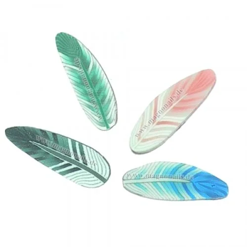 4 x Einlegemotive - Fimo Stangen / Feder in einem Set Nägel Nail art Nailart Nageldesign Nagel