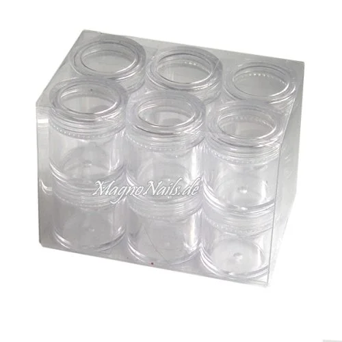 Stapeldöschen leer 12 Stück in einer Box Aufbewahrung Dose Nageldesign Nägel Nails Nagelstudio Hilfsmittel Nailart
