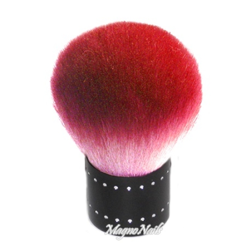 Staubpinsel rot mit Strasssteinen  Staub Pinsel Nageldesign Nägel Nails Nagelstudio Hilfsmittel Nailart