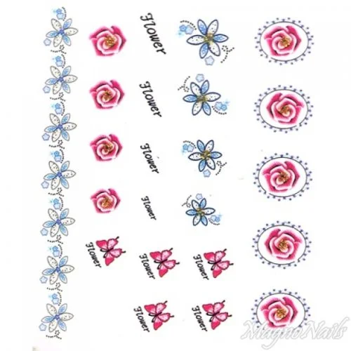 2D Nail Art One Stoke Sticker