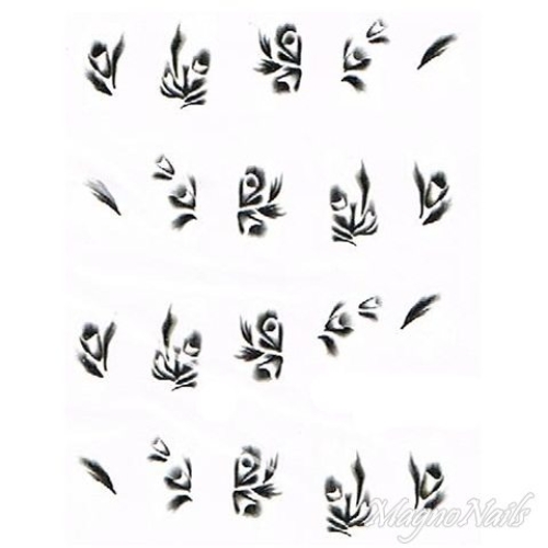 2D Nail Art One Stoke Sticker