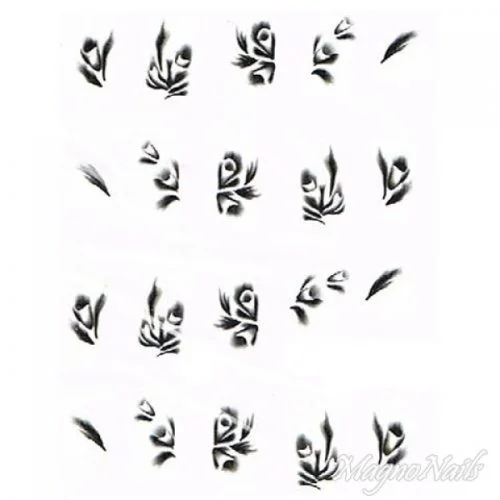 2D Nail Art One Stoke Sticker