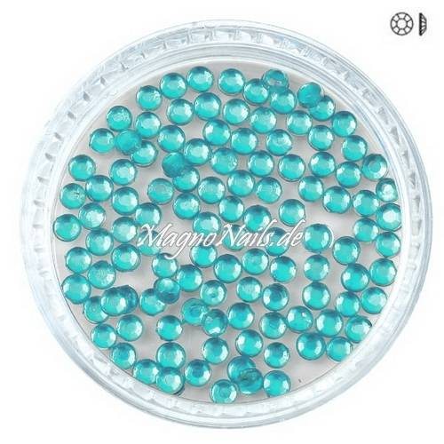 Nail Art Strasssteine - türkis rund Nailart Nails Nägel Schmuck Einleger Nageldesign