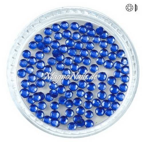 Nail Art Strasssteine - dunkelblau rund Nailart Nails Nägel Schmuck Einleger Nageldesign