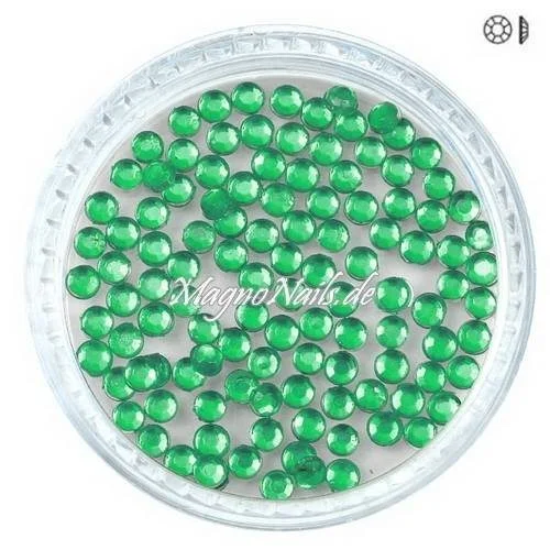 Nail Art Strasssteine - grün rund Nailart Nails Nägel Schmuck Einleger Nageldesign