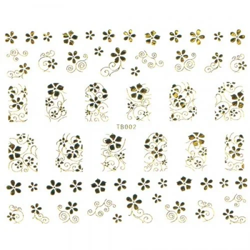3D Full Cover Metallic Sticker - gold Selbstklebende Nagelaufkleber Nagelsticker Nail Art