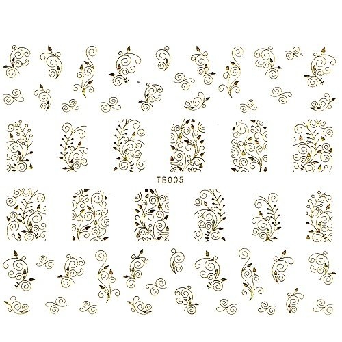 3D Full Cover Metallic Sticker - gold Selbstklebende Nagelaufkleber Nagelsticker Nail Art