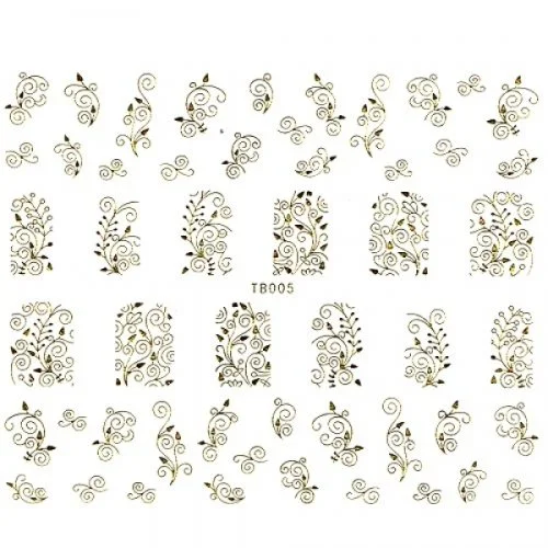 3D Full Cover Metallic Sticker - gold Selbstklebende Nagelaufkleber Nagelsticker Nail Art