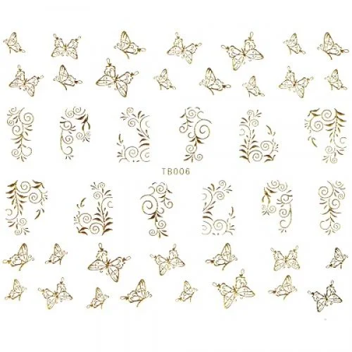 3D Full Cover Metallic Sticker - gold Selbstklebende Nagelaufkleber Nagelsticker Nail Art