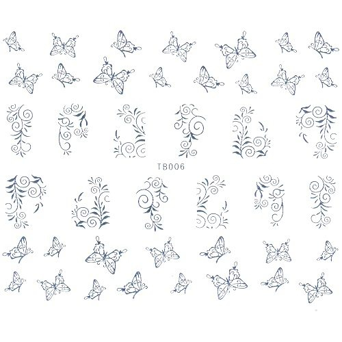 3D Full Cover Metallic Sticker - silber Selbstklebende Nagelaufkleber Nagelsticker