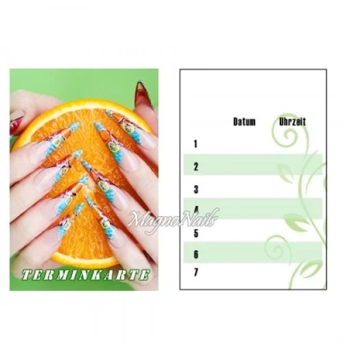 50 x Terminkarten 85 x 55mm Nageldesign Fusspflege Fußpflege