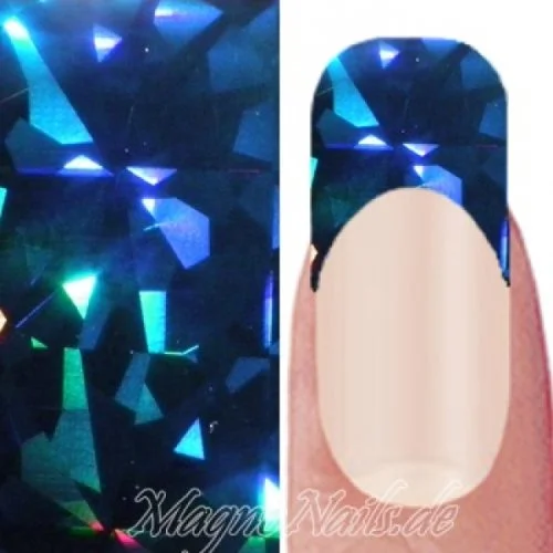 Nail Art Transfer Folie 1,5m - Nail Foil - Blue Crush Nagelfolie Nageldesign Folie Tranferfolie Nailart