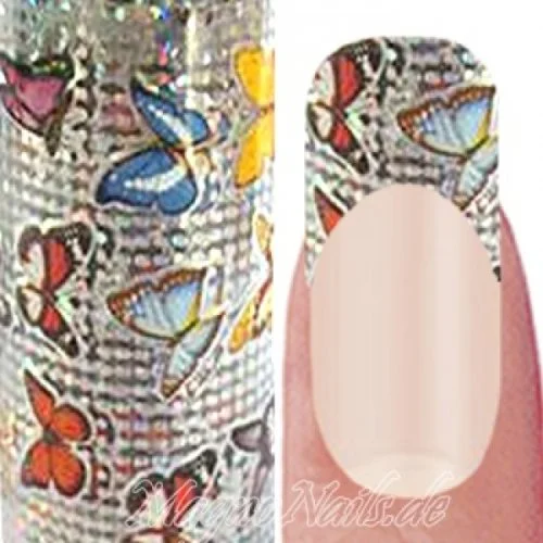 Nail Art Transfer Folie 1,5m - Nail Foil - Butterfly Nagelfolie Nageldesign Folie Tranferfolie Nailart
