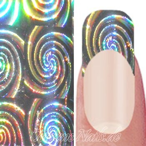 Nail Art Transfer Folie 1,5m - Nail Foil - Laser Swirl Nagelfolie Nageldesign Folie Tranferfolie Nailart