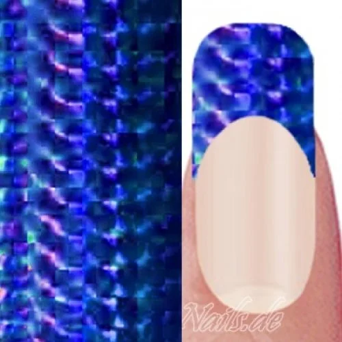 Nail Art Transfer Folie 1,5m - Nail Foil - Magic Blue Nagelfolie Nageldesign Folie Tranferfolie Nailart