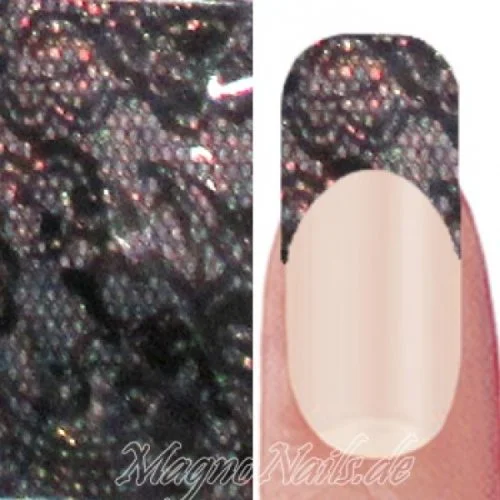 Nail Art Transfer Folie 1,5m - Nail Foil - Silver Lace Nagelfolie Nageldesign Folie Tranferfolie Nailart