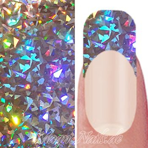 Nail Art Transfer Folie 1,5m - Nail Foil - Silver Mosaic Nagelfolie Nageldesign Folie Tranferfolie Nailart