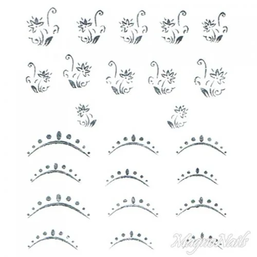 2D Nail Art One Stoke Sticker