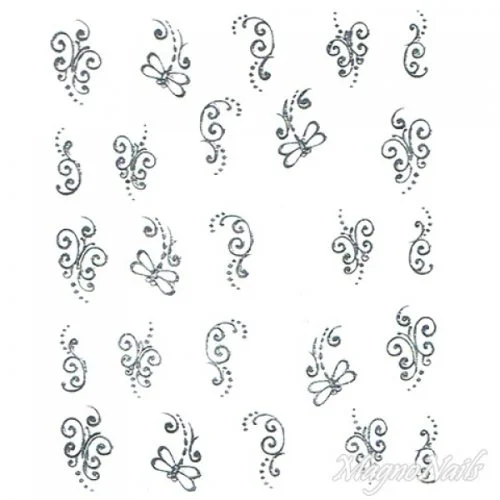 2D Nail Art One Stoke Sticker