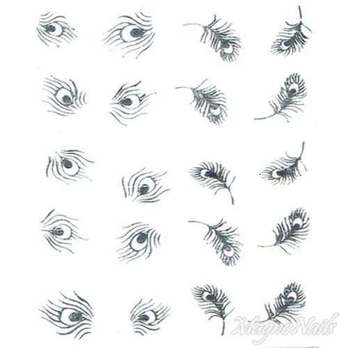 2D Nail Art One Stoke Sticker