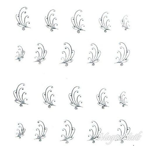 2D Nail Art One Stoke Sticker