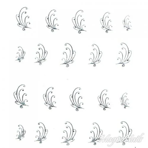 2D Nail Art One Stoke Sticker