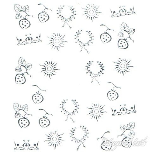 2D Nail Art One Stoke Sticker