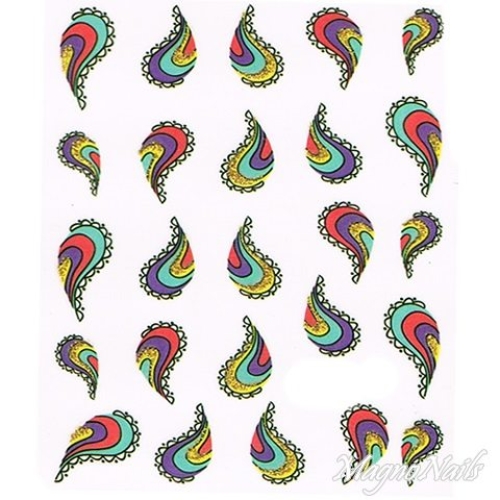 2D Nail Art One Stoke Sticker